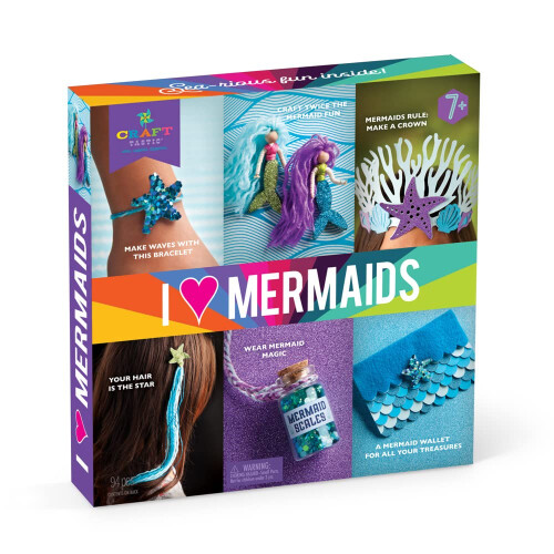 Craft-tastic Craft-tastic - Kit Mermaids - Include 6 Progetti a Tema Sirene