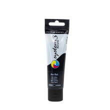 (Mars Black) Daler Rowney System 3 Acrylic Paint 59ml Tubes