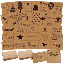 Beste Paper Greetings Lege Kaarten & Enveloppen Assortiment - 36-Pack, 4 x 6 In Kraft Papier