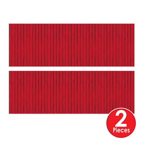 Red Barn Siding Backdrop Party Accessory Pack om 2 2