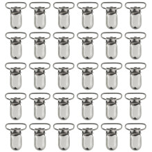 Mydio 50 Pack 1palcov kovov klip na dudlk Spony na podvazky Popruhy Drk klipy pro remesla