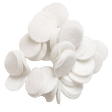 Lekfullt Ever After White Craft Filt Circles (1,5 tum - 94 st)