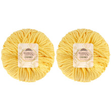 JubileeYarn Bambus Bomuld Chunky Garn - 100 g/bold - Daisy Yellow - 2 Bolde