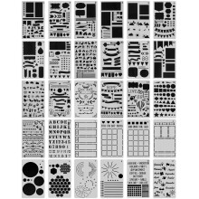 30 PC's dagboek stencils planner stencils voor ongewenste dagboek notebook dagboek scrapbook DIY tekening sjabloon dagboek stencil 4x7 inch
