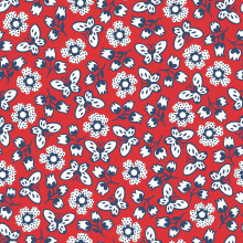 Stitch & Sparkle Fabrics Vintage Mix & Match Butterfly Raspberry Bomullstyger Quilt Crafts Sy Cut by The Yard 44 Inches (SSVM210)