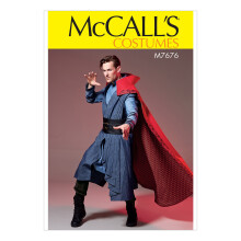 McCall's Patterns Superhero Cloak Vest Tunic and Belt Cosplay Costume Sewing Pattern for Men Sizes S-XXL