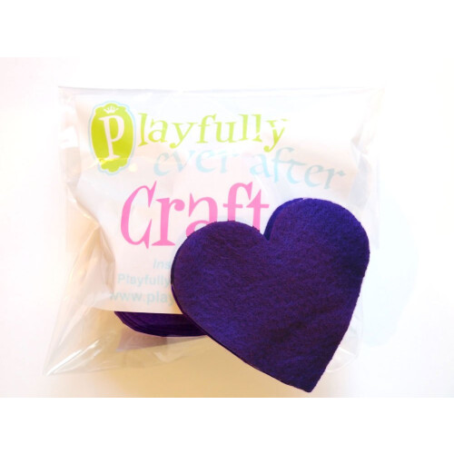 Playfully Ever After Cuori in feltro da 7,6 cm, 28 pezzi (viola scuro) 1