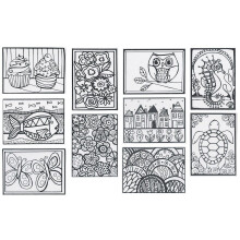 S&S Worldwide Mini-Kunstposter aus Samt, je 10 von 10 Designs, Designs, die jeden ansprechen, Kinder, Erwachsene, Jungen, Mdchen, zum Ausmalen mit M