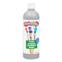 Colorations Pintura al temple lavable, 16 fl oz, plata, no tσxica, vibrante y atrevida, pintura para niρos, manualidades, pasatiempos, suministro