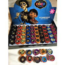 Disney Coco Pixar, 10 timbri autoinchiostranti, matite, topper, con licenza autentica
