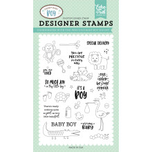 Echo Park Paper Company Precious Baby Boy Stamp 4-x-6-Tommer
