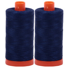 Aurifil Mako 50wt Thread 2 groe Spulen (Dark Navy (2784))