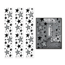 Beistle Black & Silver Star Party Panels