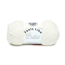 Lion Brand Garn Feels Like Butta, Samtweiche Wolle zum Häkeln und Stricken, 1 Packung, Weiß