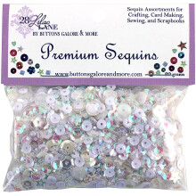 Buttons Galore 20g Marshmallow 28 Lilac Lane Premium Sequins Multicolor