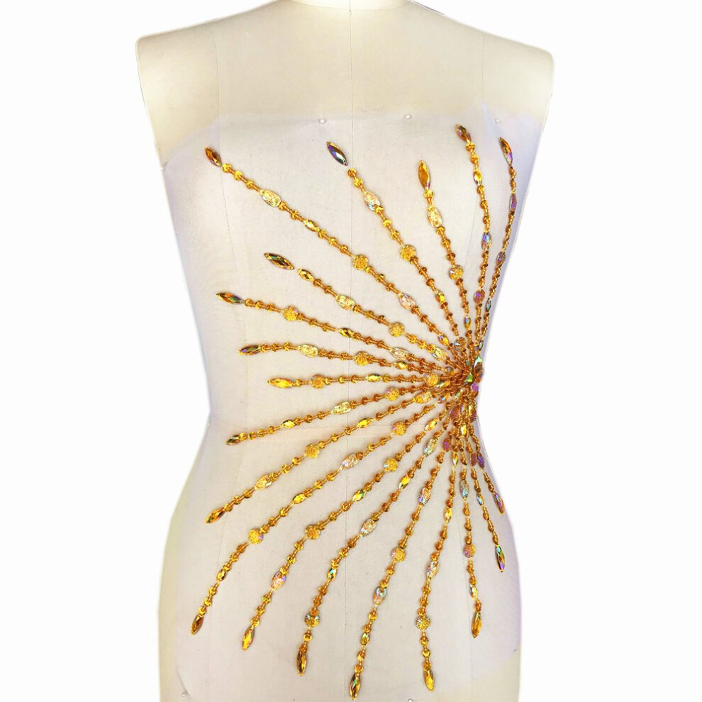 25 X 47 Cm Prepychov It Na Lut Ab Flitrov Kamnky Jemn Nivky Nvrhy Nivky It Pro Sv Vlastn Kostmn Aty (Lut)-image