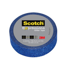Scotch Washi Tape Glit Dk Blu .59In