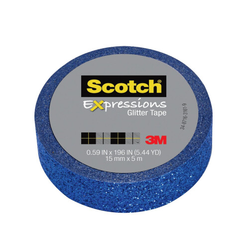 Scotch Cinta Washi Scotch Glit Dk Blu .59In