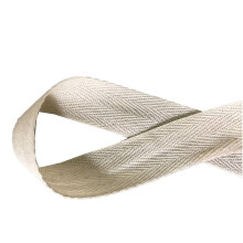 QIANF Twill-Klebeband, 100 % Baumwolle, natrliche Farbe, 5,1 cm breit, 50-Yard-Rolle, Fischgrtenband (5,1 cm - 50 Yard, gebrochenes Wei)
