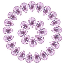 Jyukan DIY Teardrop Crystal AB Pryskyrice Drahokamy Pointback Sklenen fazeta Vroba perku (50ks)