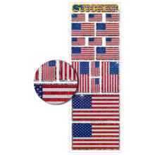 American Flag -kyprtarrat - Metallic Prism Patriotic USA Sparkly 14 Assorted, 1"""" x.65 - 4""""x2.13""""