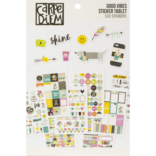 Carpe Diem A5 Planner Sticker Tablet-Good Vibes, 533/Pkg