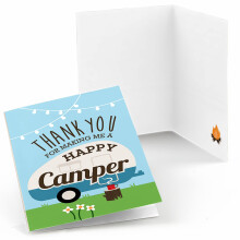 Big Dot of Happiness Happy Camper - Camping Baby Shower tai syntympivjuhlien kiitoskortit (8 mr)