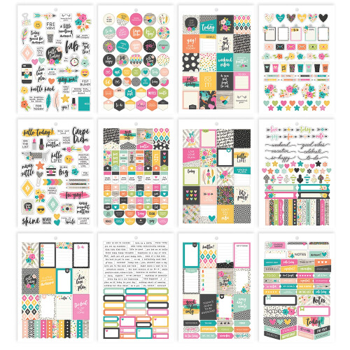 Carpe Diem A5 Planner Sticker Tablet-Good Vibes, 533/Pkg 2