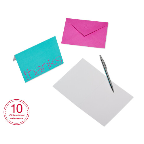 Bold Multicolored Thank-You Cards and Multicolored Envelopes, 50-Count 2