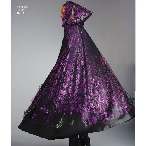 Simplicity 8721 Dame Cape Costume Syning M?nster One Size