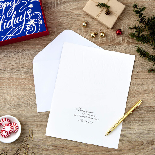 Hallmark Weihnachtskarten, verpackt mit Umschlgen Frohe Feiertage (40 blaue Weihnachtskarten) 1