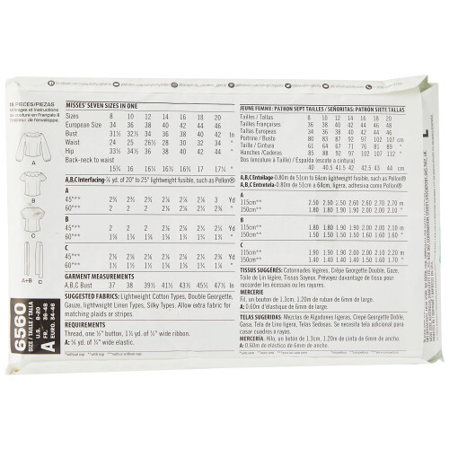 Carta modello New Look per cucire bianca multicolore 1