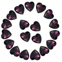 Kristalli strassit 50 kpl AB Crystals Pointback Heart Lasi tekojalokivi tee-se-itse askarteluun korujen tekoon 12mm tummanvioletti