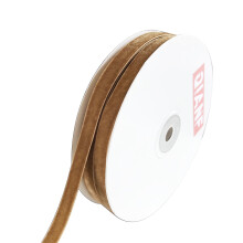 QIANF Vintage Khaki Samtband 3/8 Zoll x 25Yd