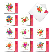 The Best Card Company - 10 Assorted Valentijnskaarten (4 x 5.12 Inch) - Boxed Sets met Enveloppen