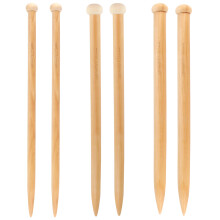 JubileeYarn Jumbo Bamboo Strikkepinde - 3 Par Deluxe S?t - 15 mm 20 mm 25 mm