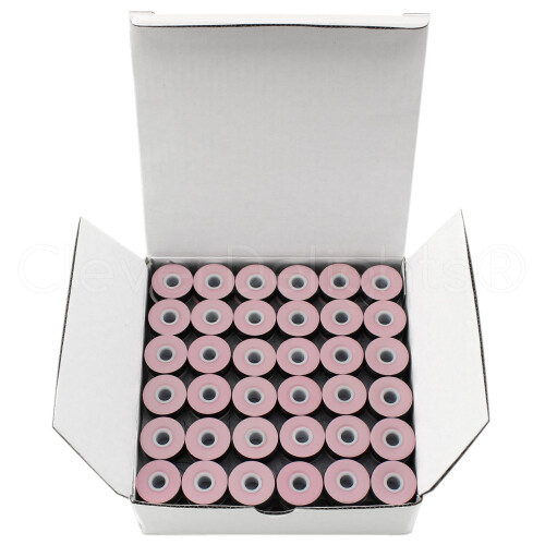 CleverDelights sort st?rrelse L Forviklede spoler - 144 stk. - Papsidet - 75D/2 (60WT) polyestertr?d - 3/8"""" x 13/16""""