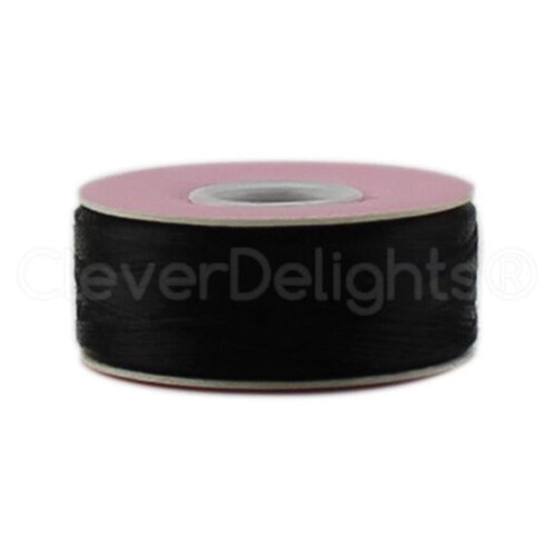 CleverDelights sort st?rrelse L Forviklede spoler - 144 stk. - Papsidet - 75D/2 (60WT) polyestertr?d - 3/8"""" x 13/16"""" 1