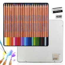 COLOR BLOCK Juego de lαpices de acuarela de madera de cedro premium de 24 piezas con kit de lαpices ideal para dibujar, dibujar, colorear y pinta