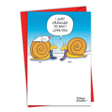 NobleWorks hauska kortti ystvnpivksi - Animal Love Sp ystvnpivkortti kirjekuorella - Snail Love C6807VDG