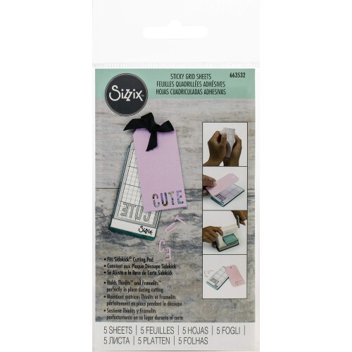 Sizzix Sidekick Sticky Grid 2,5""X4,75"""" 5/Pkg