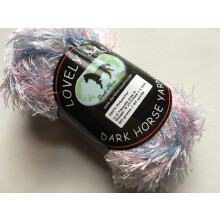 Dark Horse Garn Dejlig Vippe #118 Bl? Pink Hvid ?jenvippegarn 50 Gram
