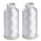 Simthread 2 Huge Spools White Bobbin Fill Thread 60WT for Embroidery Machine and and Sewing Machines - 5500 Yards Ea 1