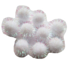 YYCRAFT 50ks Trpytiv Tinsel Pom Poms Trpytiv koule pro DIY remesln / prty dekorace / hracky pro kocky (25 mm bl barva)