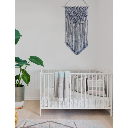 Winterdemoon H?ndlavet Bomuld Home Decor Macrame V?goph?ng Gr? 2