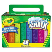 Crayola Washable Sidewalk Chalk-Assorted Colors 48/Pkg