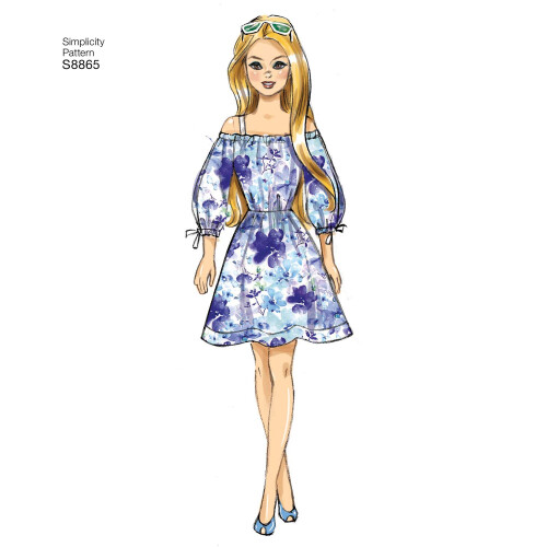 Simplicity S8865 Doll Clothes Sewing Patterns for 11.5"""" Dolls Code 8865 2