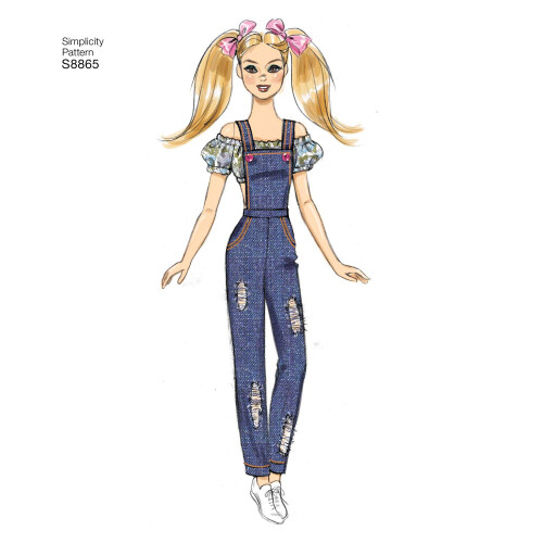 Simplicity S8865 Doll Clothes Sewing Patterns for 11.5"""" Dolls Code 8865 1