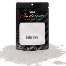 U.S. Art Supply Jewelescent Luster White Mica Pearl Powder Pigment, 3.5 oz (100g) Sealed Pouch - Cosmetic Grade, Metallic Color Dye - Paint, Epoxy, Re