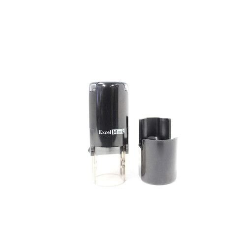 Rundt l?rerstempel - Solid Star - R?dt bl?k med 5cc refill bl?k 1